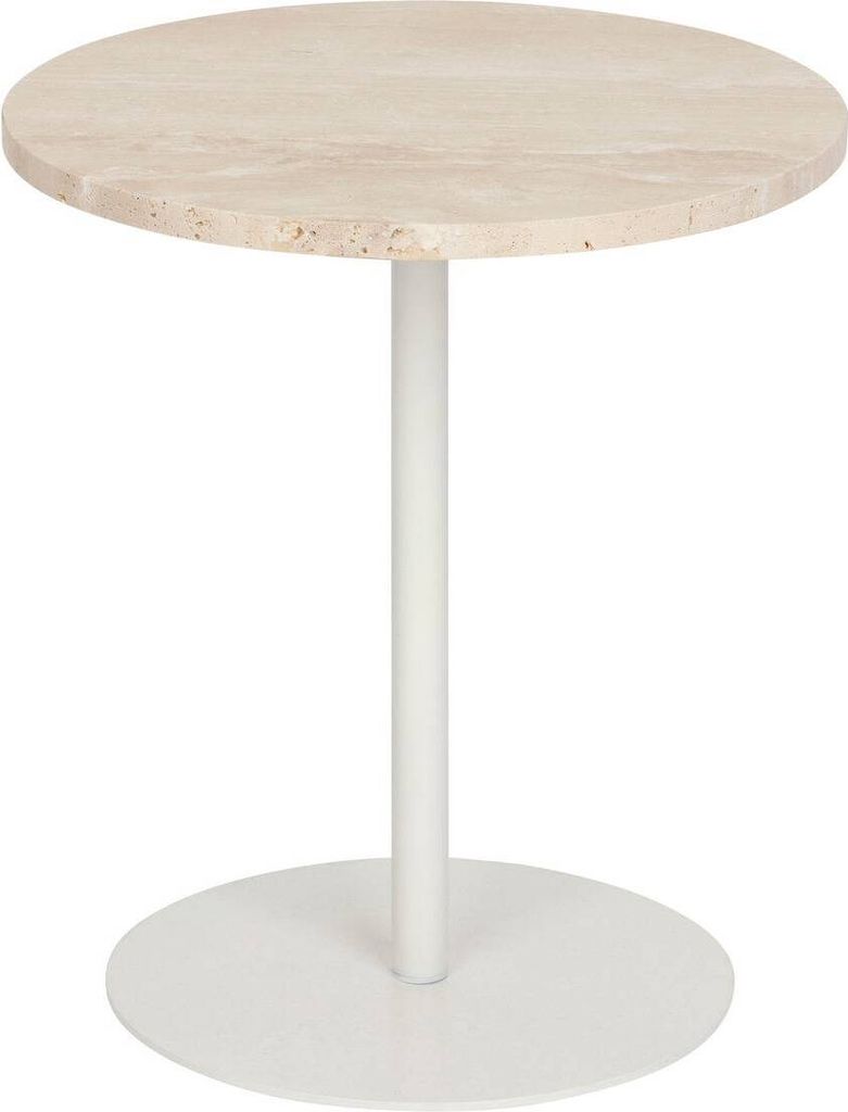 Beistelltisch celen travertin weiß 40x45cm - Atmosphera créateur d'intérieur