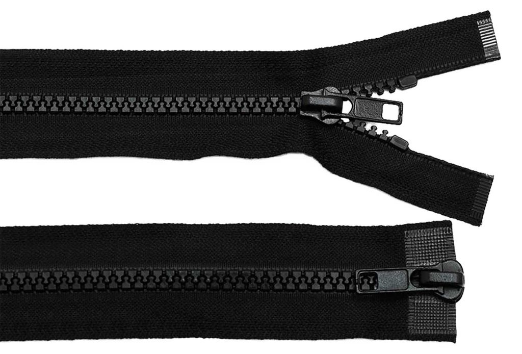 1 Reißverschluss 2-Wege 5mm 65 cm teilbar Autolock Doppelzipper schwarz