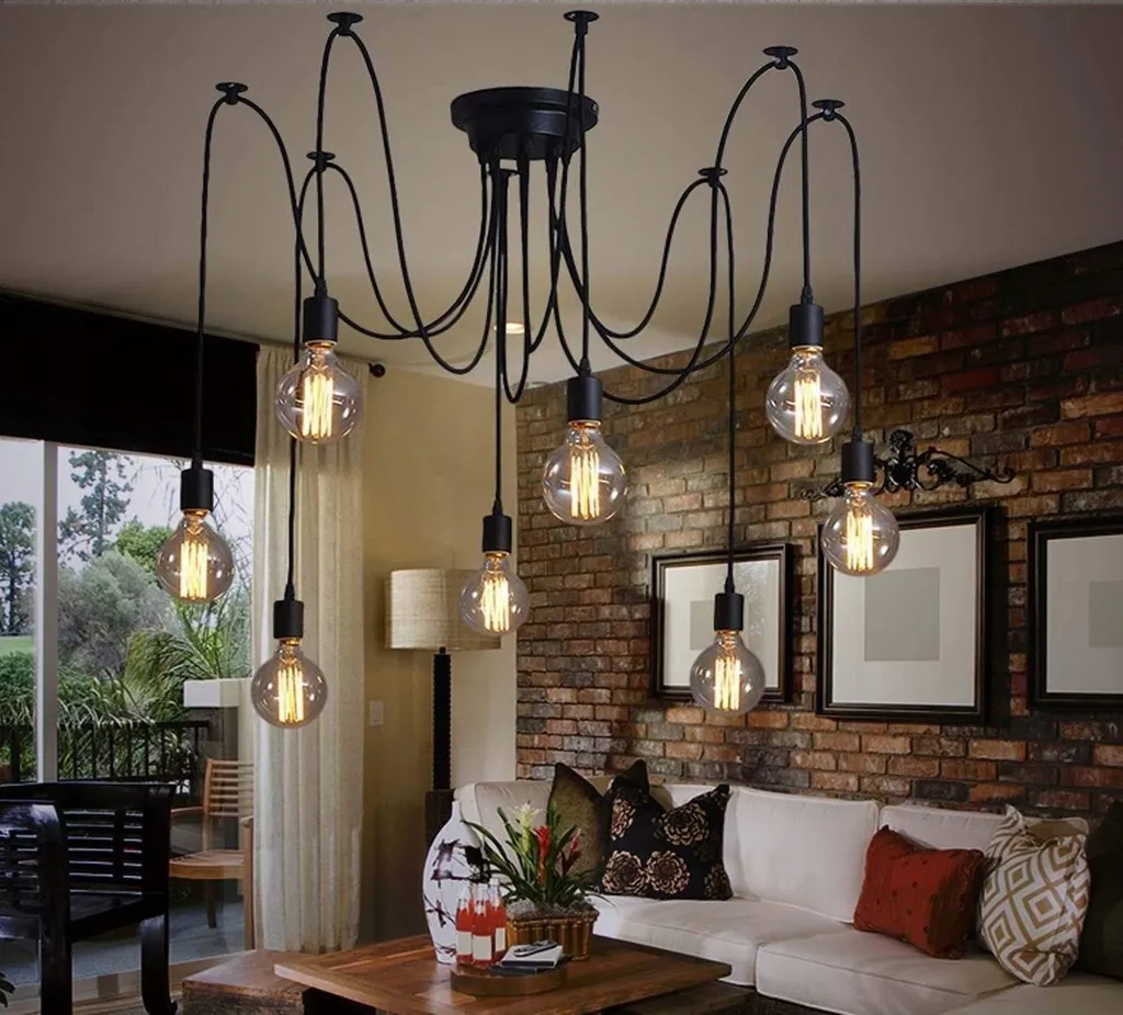 Solution Éclairage Grand Volume Toolight Spider 6 Noir Ajustable JDL-01
