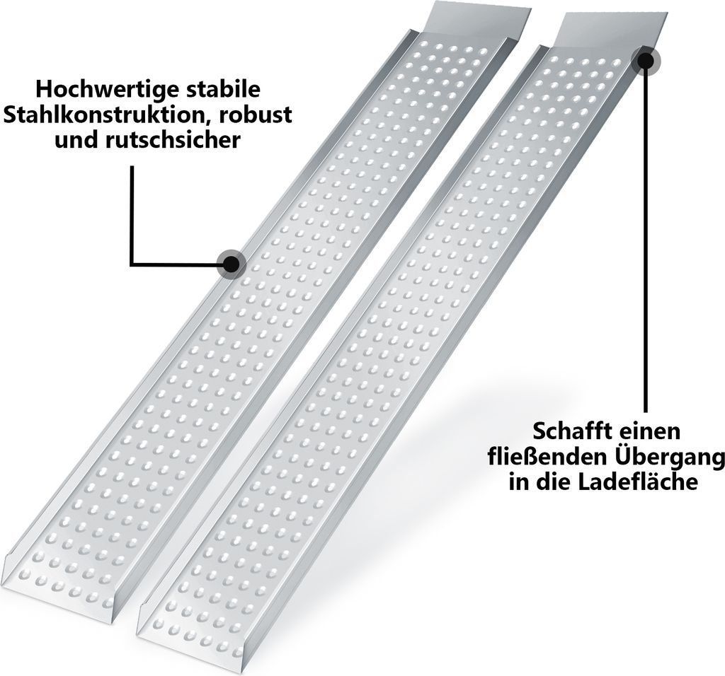 Rampa Per Auto CHICIRIS In Plastica PP - Leggera E Resistente (fino A 2000 Kg), Per Superare Marciapiedi O Dislivelli (49.5x26.7 Cm)