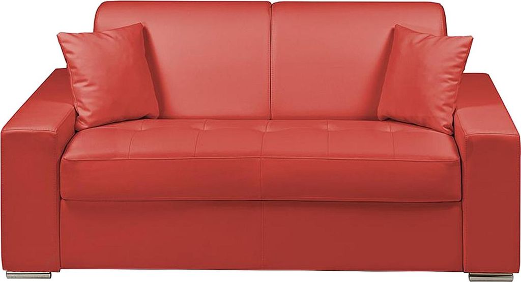 2-Sitzer-Sofa mit Express-Klappmechanismus in EMIR - Farbe: rot - Liegefläche: 120 cm - 22 cm Formgedächtnismatratze