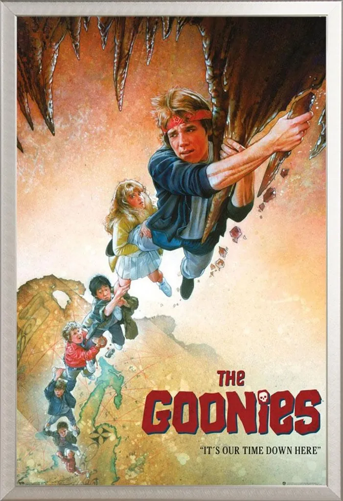 Affiche encadrée The Goonies 61x91,5 cm cadre aluminium argenté Shinsuke