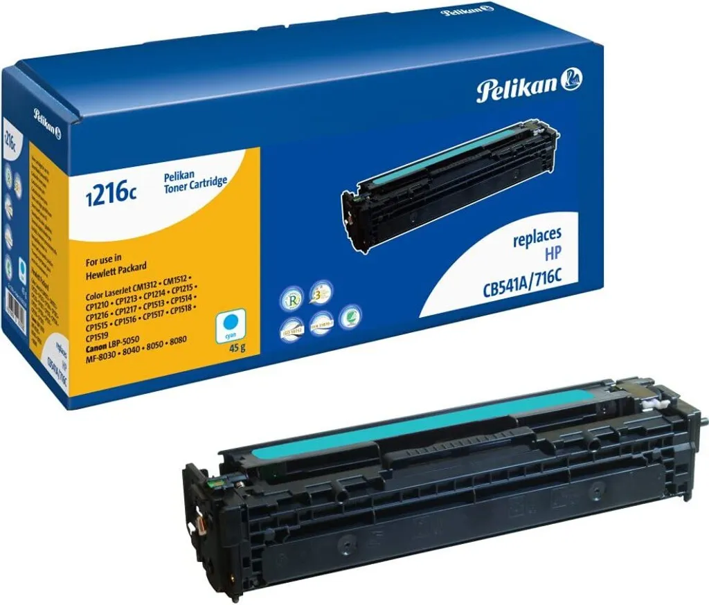 Toner Pelikan 4203328 Cyan pour Impression Professionnelle HP CB541A