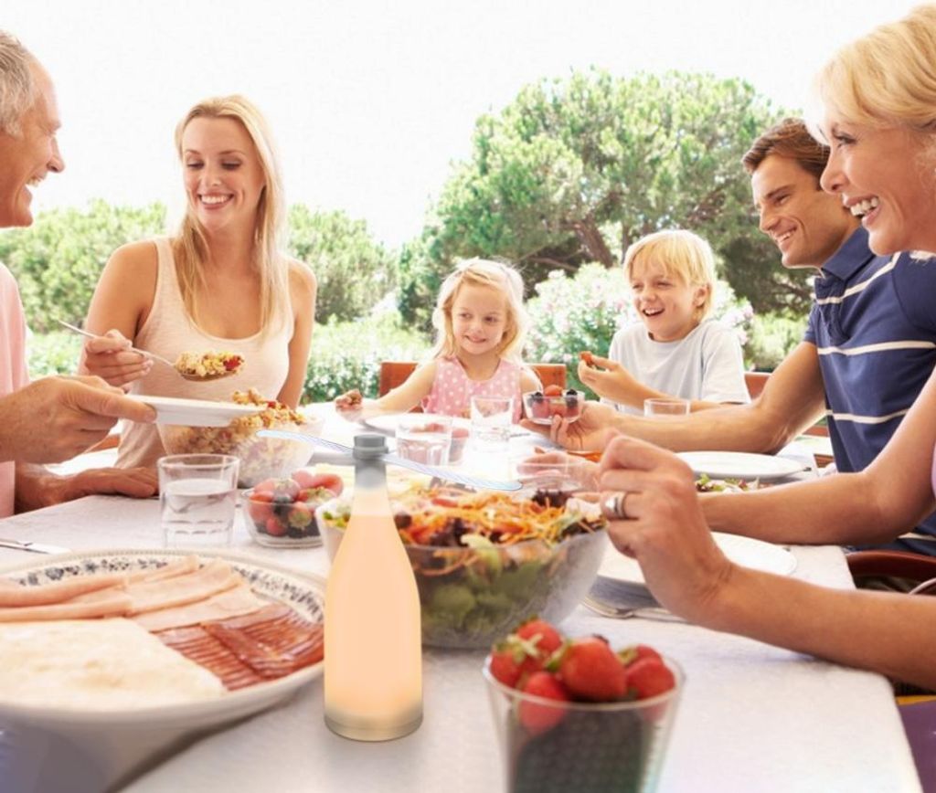Fliegenschutz Automatischer Ventilator mit Licht Tischfliegenventilator Hält Fliegen und Käfer fern für Patio Outdoor Camping