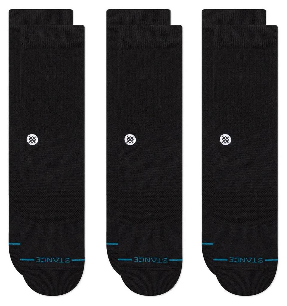 Stance Icon Crew ponožky 3 páry Black Obrázek produktu 
