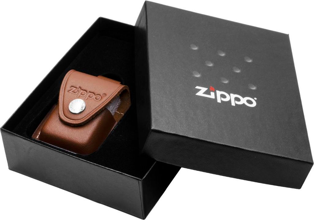 Zippo Geschenkset 2-teilig für Feuerzeug, Leder Koffer und Produktbild 