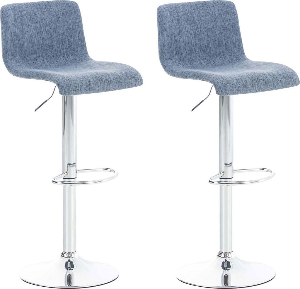 CLP 2er Set Barhocker Hover Stoff höhenverstellbar und Produktbild 