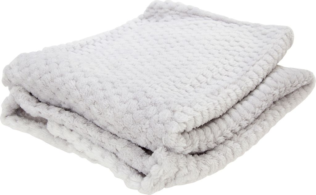 Plyšová deka s vaflovým vzorem BABY1375 (75 x 90 cm) (šedá) Obrázek produktu 1