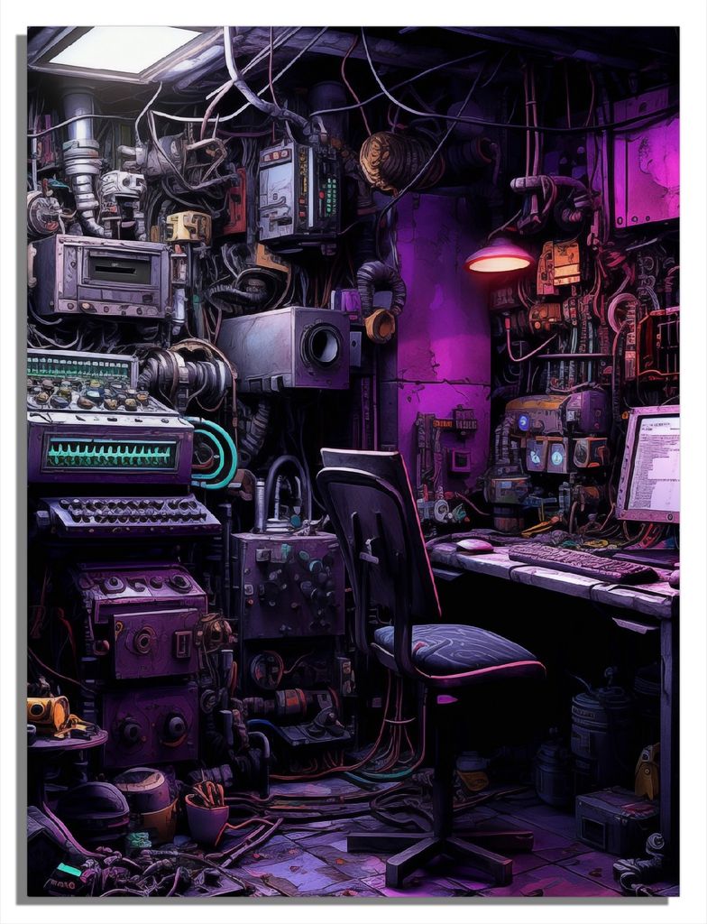 Wallario Magnet für Kühlschrank / Geschirrspüler, magnetisch haftende Folie - 60 x 80 cm, Motiv: Hackerparadies