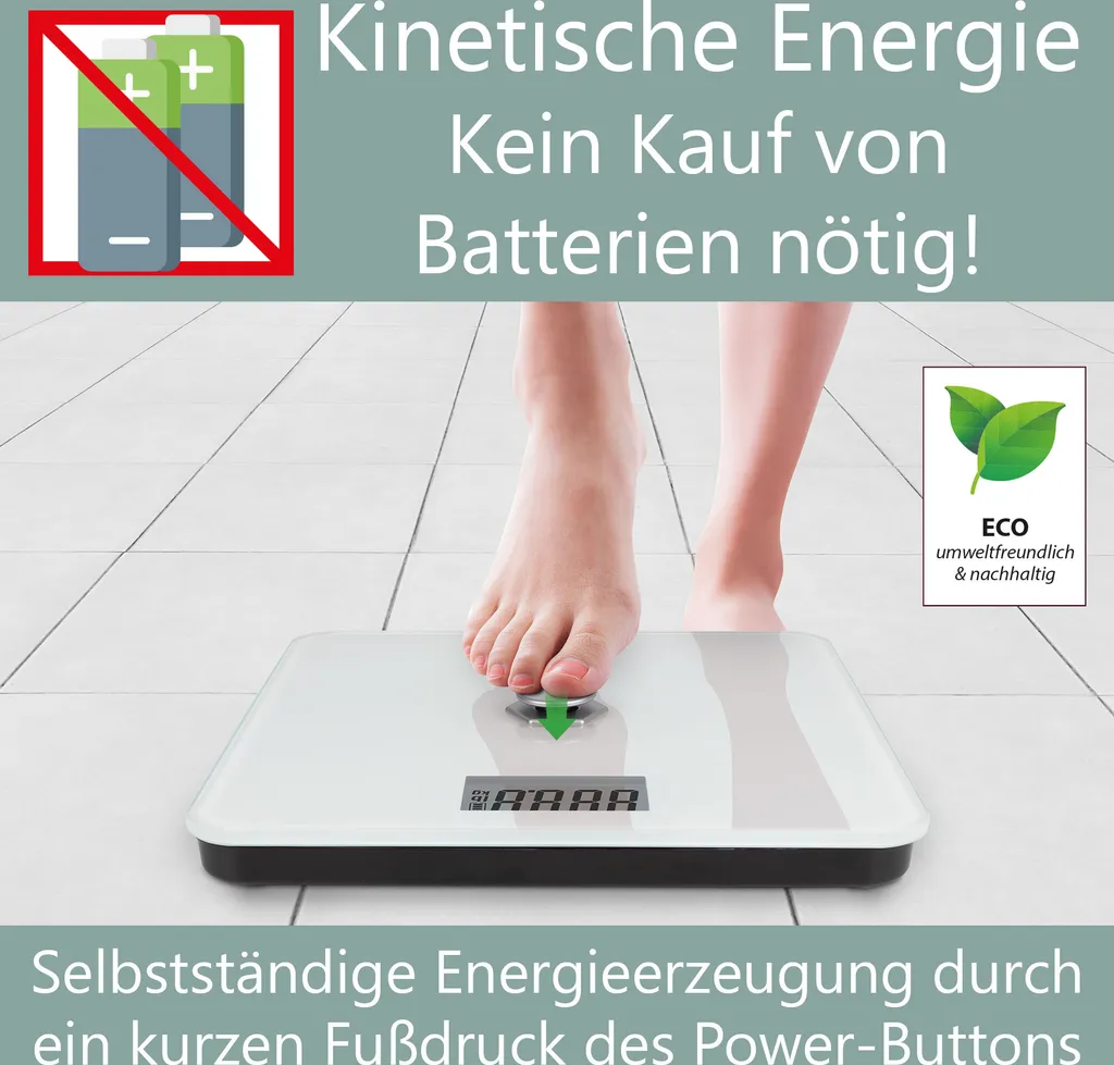 Bilancia Cinetica ProfiCare PC-PW 3112 Bianca | Regalo Eco-Friendly 180kg