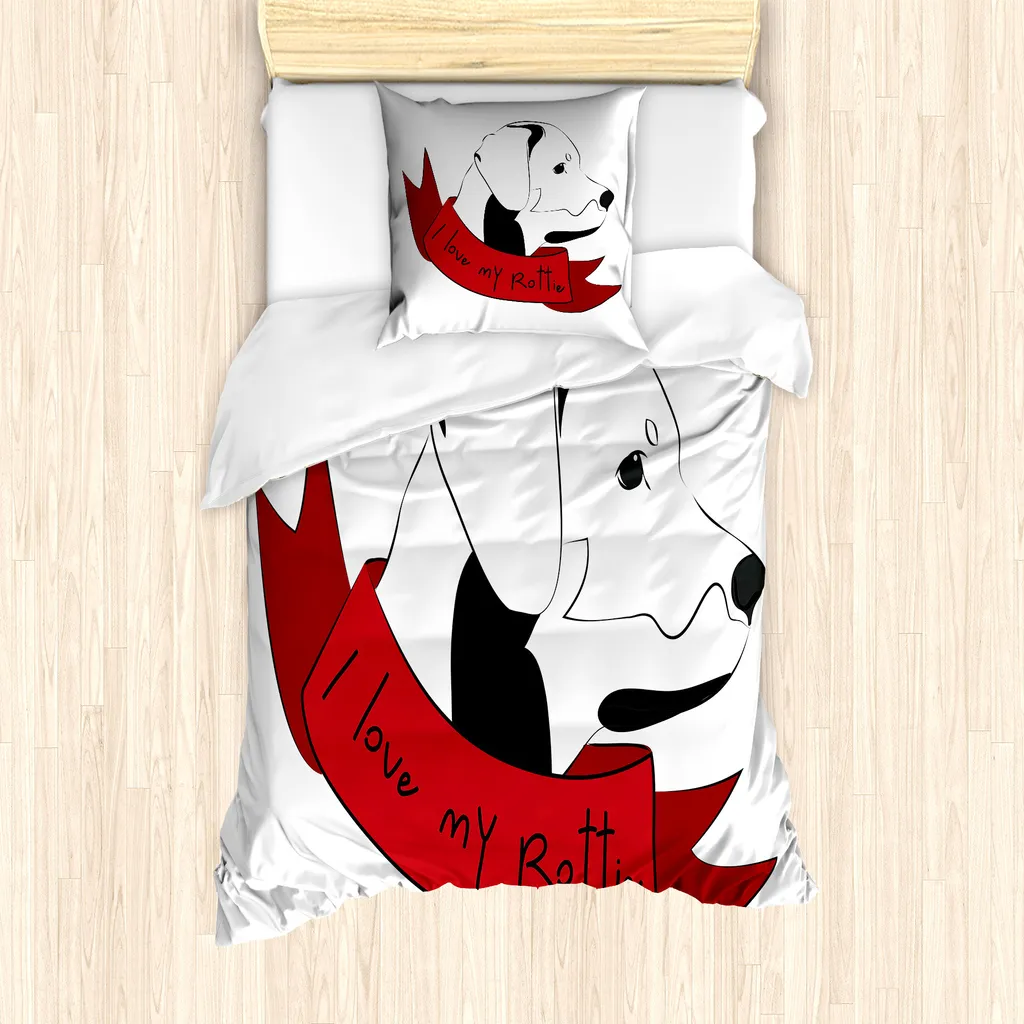 Copripiumino ABAKUHAUS Rottweiler Doodle Antracite Moderno 135x200