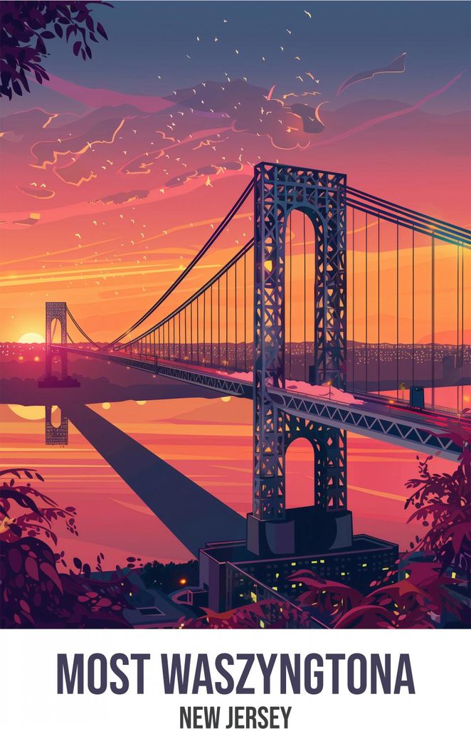 Plakat 50x70cm Washington-Brücke