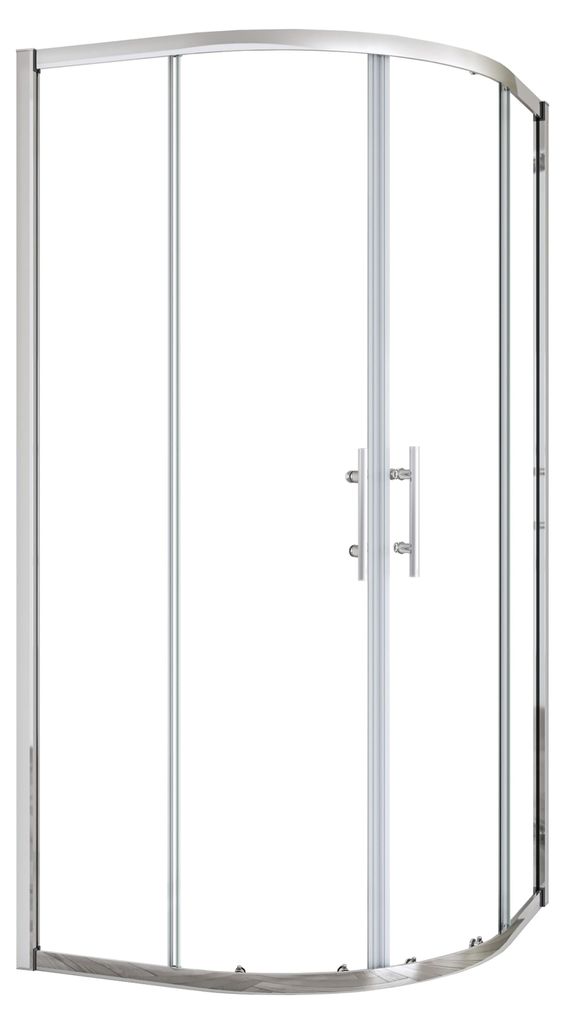 Duschspa 80x80x185cm Duschkabine Schiebetür Runddusche 5mm Produktbild 
