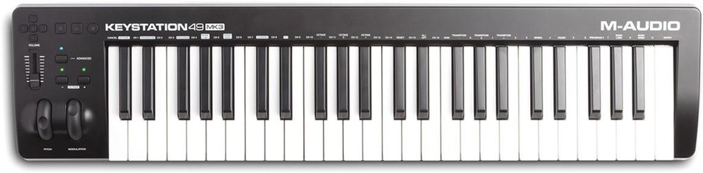 M-AUDIO Keystation 49 MK3 MIDI-keyboard, 49 toetsen, USB, Productafbeelding 