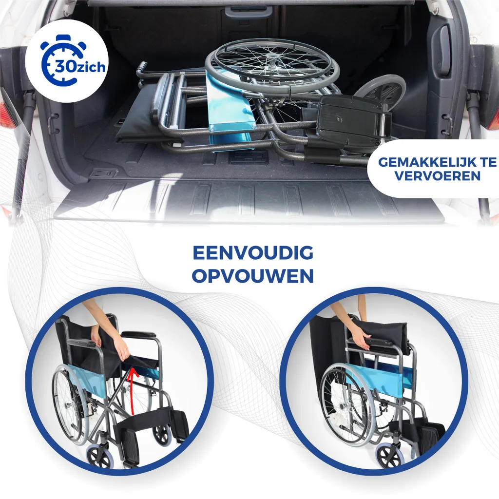 Fauteuil roulant automoteur roues huilées et accoudoirs rembourrés - 7