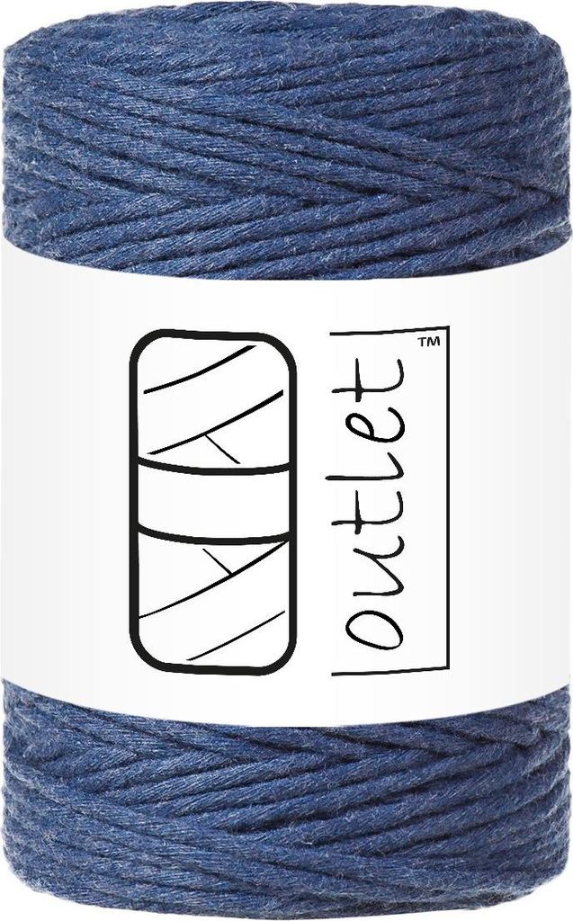 Marineblau gedrehte Kordel 1,5mm 100m OUTLET