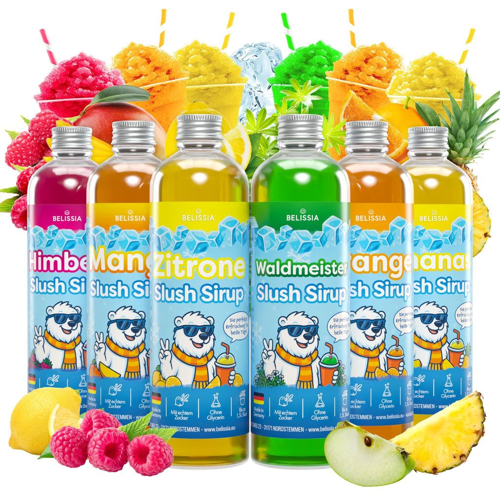 Belissia Slush Eis Sirup 6×250 ml Konzentrat | Sehr Produktbild 