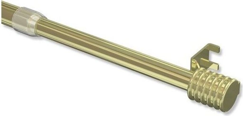 Interdeco Klemmfix Klemmstange / ausdrehbare Scheibenstange Messing-farbig, Typ Pavo, 60-90 cm