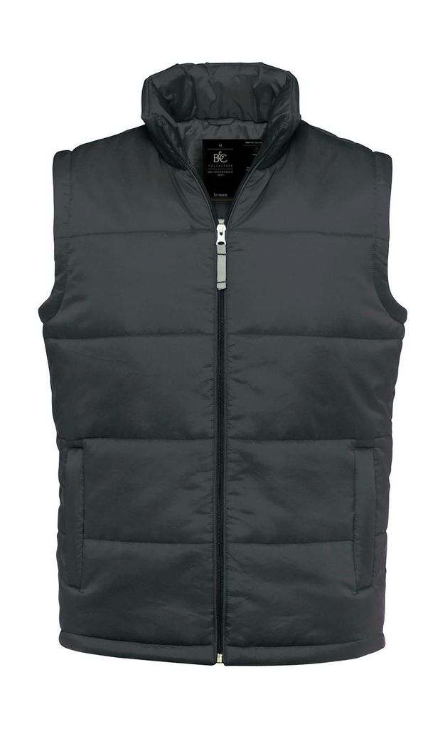 B&C Herren Bodywarmer Steppweste Thermo Stehkragen Weste Ärmellos Warm, Größe:S, Farbe:Dark Grau