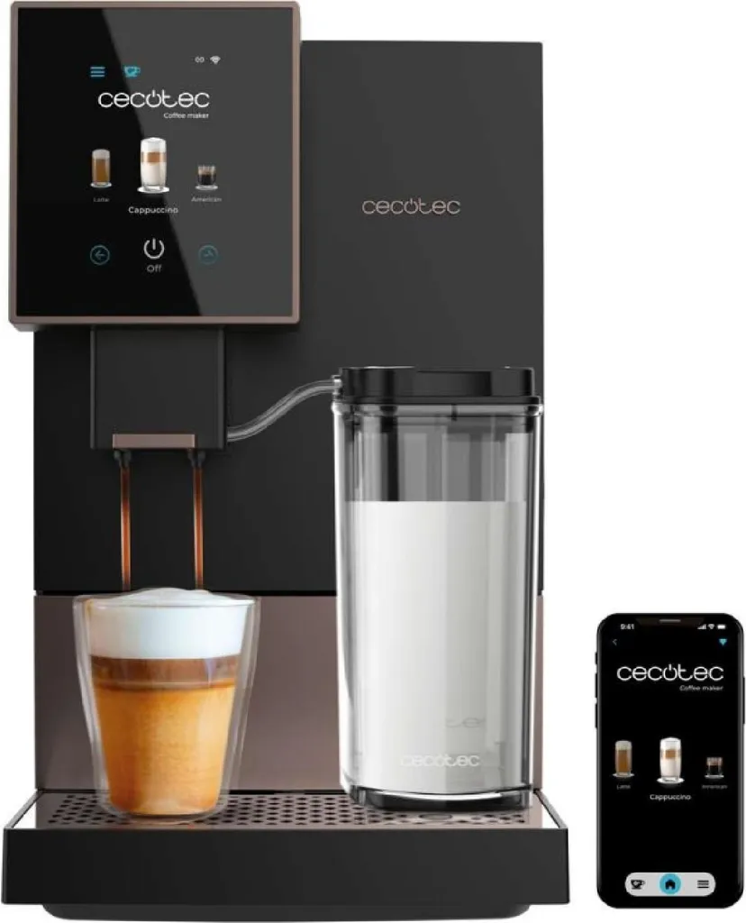 Machine Expresso Broyeur Cecotec 01461 - Cafetière 1,1L Noire Rose