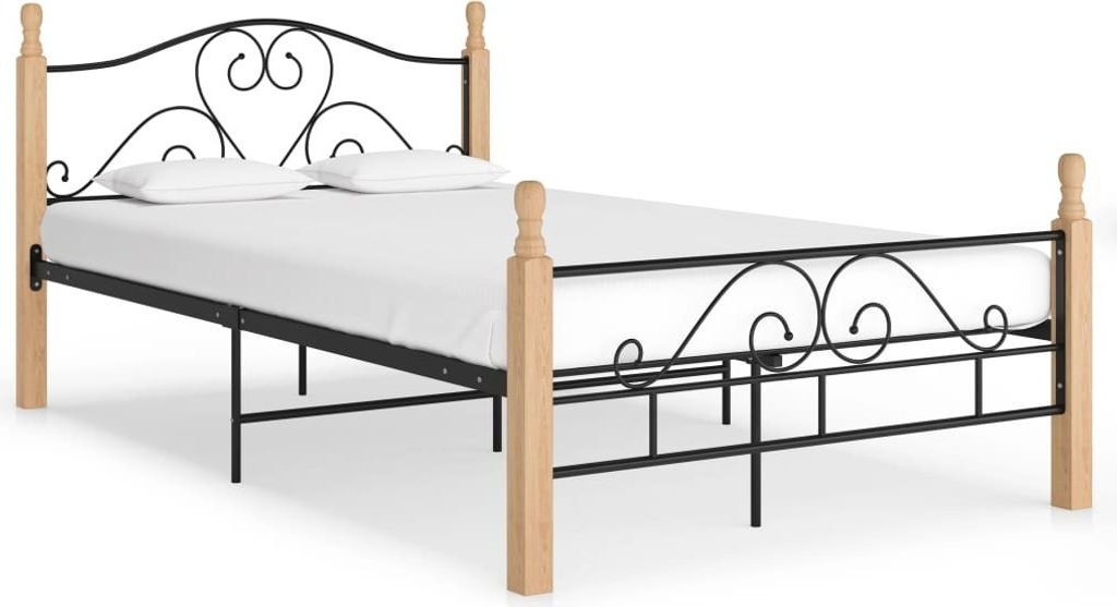 Bettgestell Schwarz Metall 120x200 cm , Klassische Betten Design 2024
