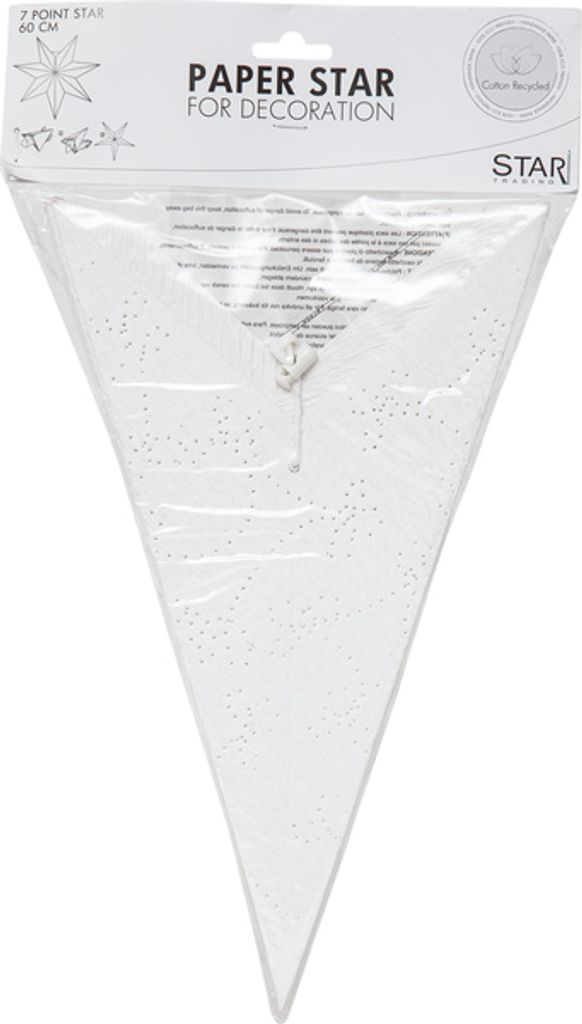 Papier Weihnachtsstern Decorus weiß - 63x63 cm - Produktbild 