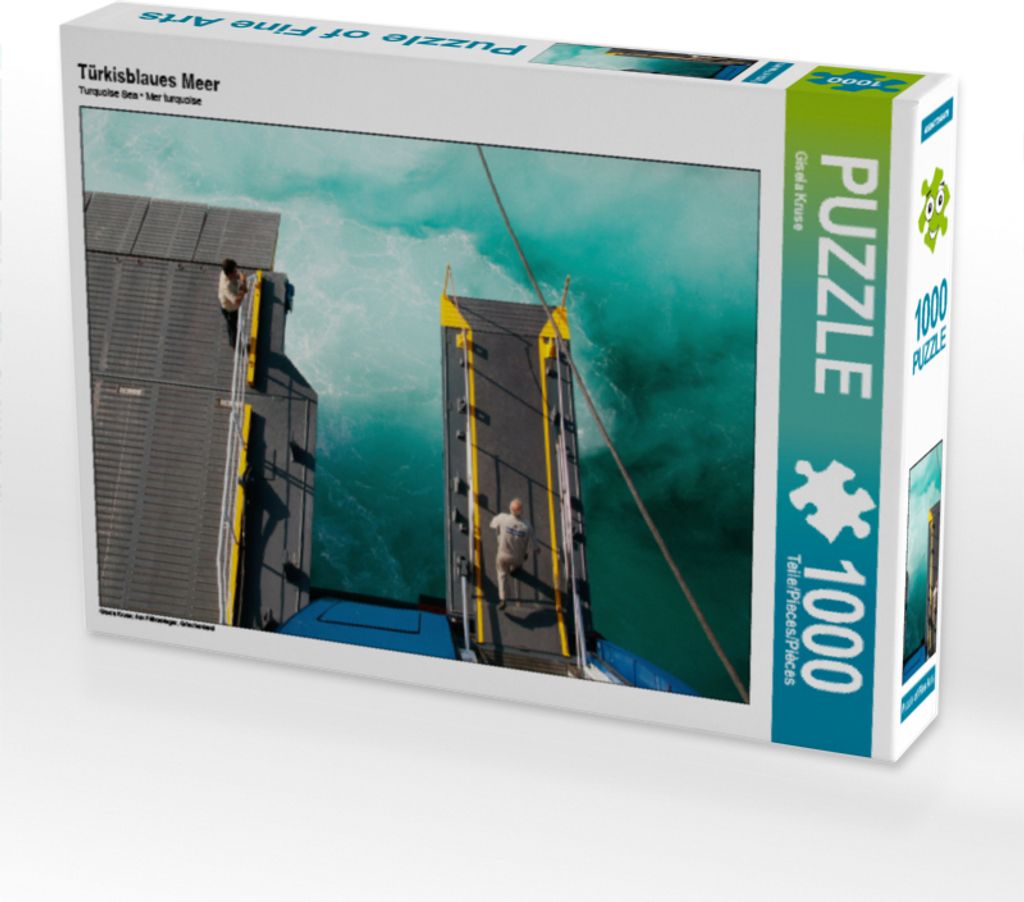 CALVENDO Puzzle Türkisblaues Meer 1000 Teile Puzzle quer | 1000 Teile Lege-Größe 64x48cm Foto-Puzzle für glückliche Stunden