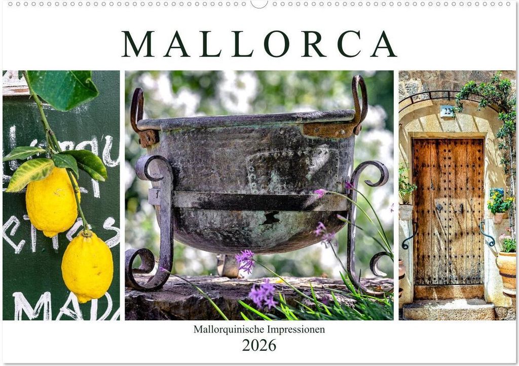 Mallorca - Mallorquinische Impressionen (Wandkalender 2026 DIN A2 quer), CALVENDO Monatskalender