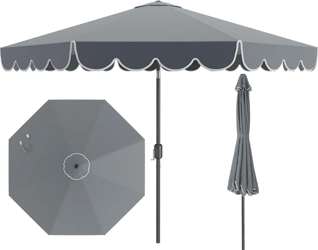 Parasol Inclinable 35° : Finie l'Éblouissement sur votre Terrasse Gris