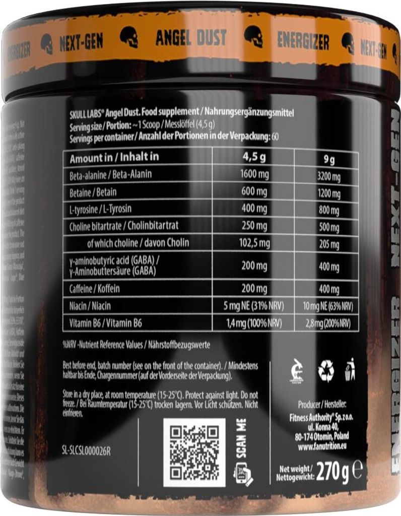 Skull Labs Angel Dust 270g Dose Dragon Fruit Produktbild 