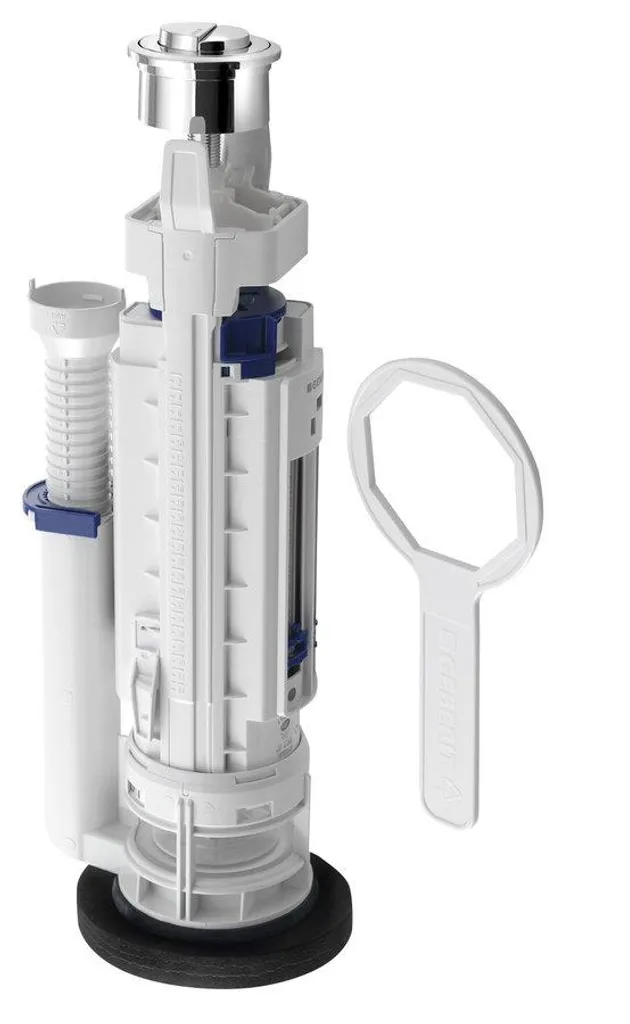 Meccanismo Scarico WC Geberit 282.350.21.2 con Pulsante Doppio Cromo