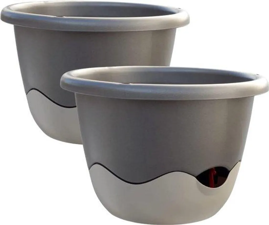 Suspension pour plantes 30 cm anthracite avec réserve d'eau intelligente