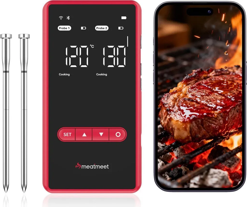 Thermomètre de cuisine connecté sans fil avec application Bluetooth