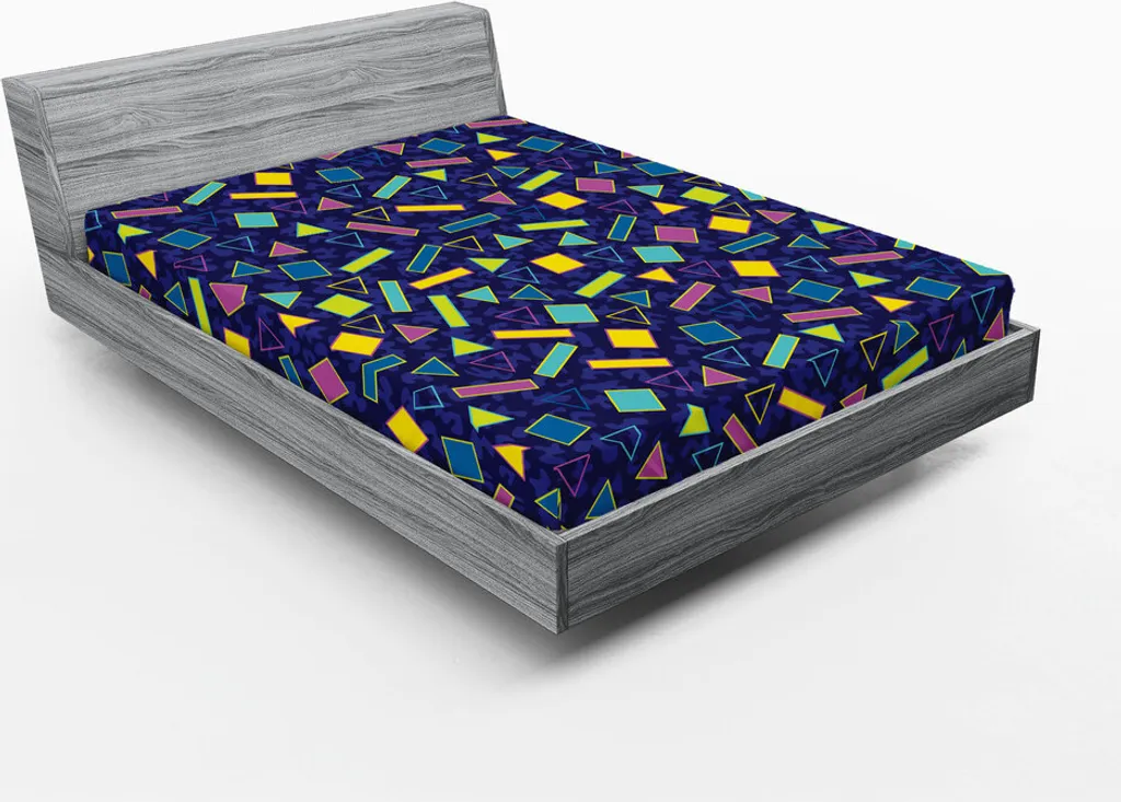 ABAKUHAUS Lenzuolo Con Angoli Drago Giapponese – 90x200 Cm, Microfibra Morbida, Tasca Elastica Tutto Intorno, Blu Nero Bianco