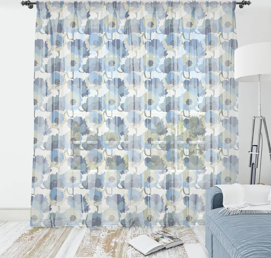 Habillage mural textile pour cacher un mur nu fleurs pastel 210x274