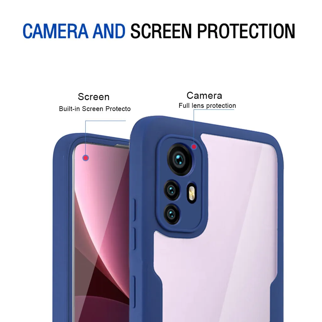 Custodia Magnetica Per Xiaomi 12/12 X – Cover 360° Con Paraurti In Metallo E Retro In Vetro Temperato 9H, Protezione Schermo Inclusa (Nero)