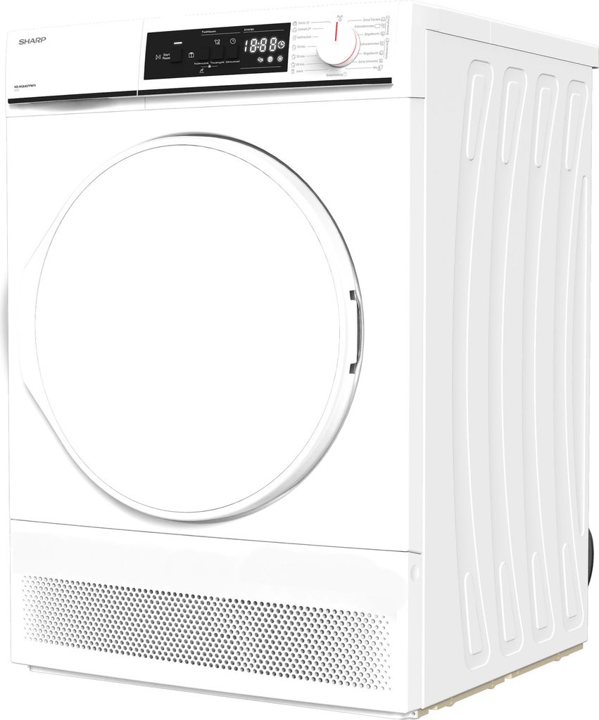 Sharp Kondenstrockner 8kg Weiß B LED-Display BubbleDrum Produktbild 3