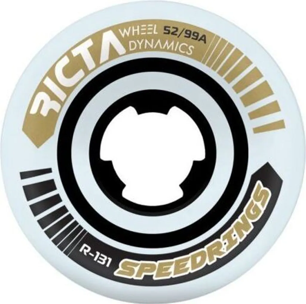 Ricta Speedrings Slim 52mm 99a Roues Blanches Haute Vitesse pour le Skate
