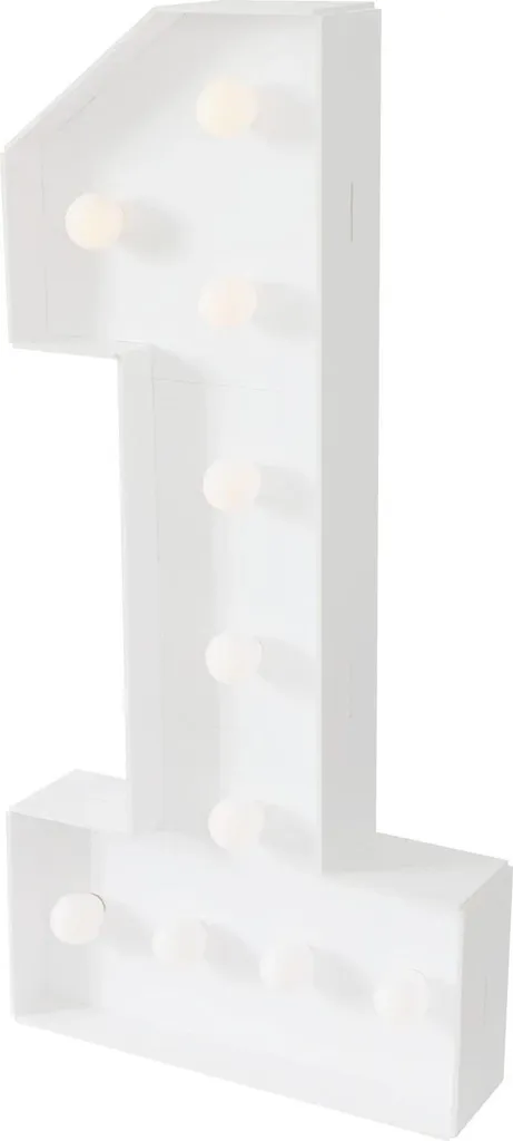 Chiffre 9 LED 23 cm blanc chaud à piles : la solution déco sans câbles