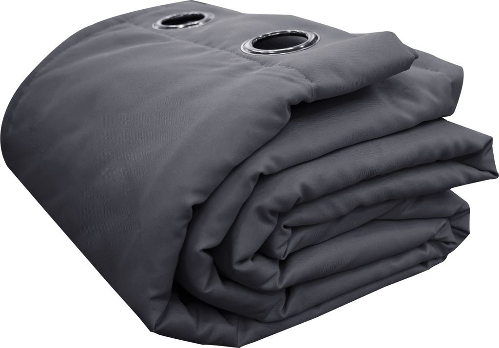 1x Outdoor Vorhang Grau Wetterfest Mit Ösen Gardinen Produktbild 3