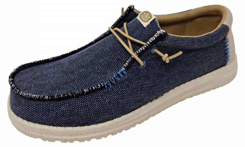 Hey Dude Wally Leinenschuh Blau Produktbild 