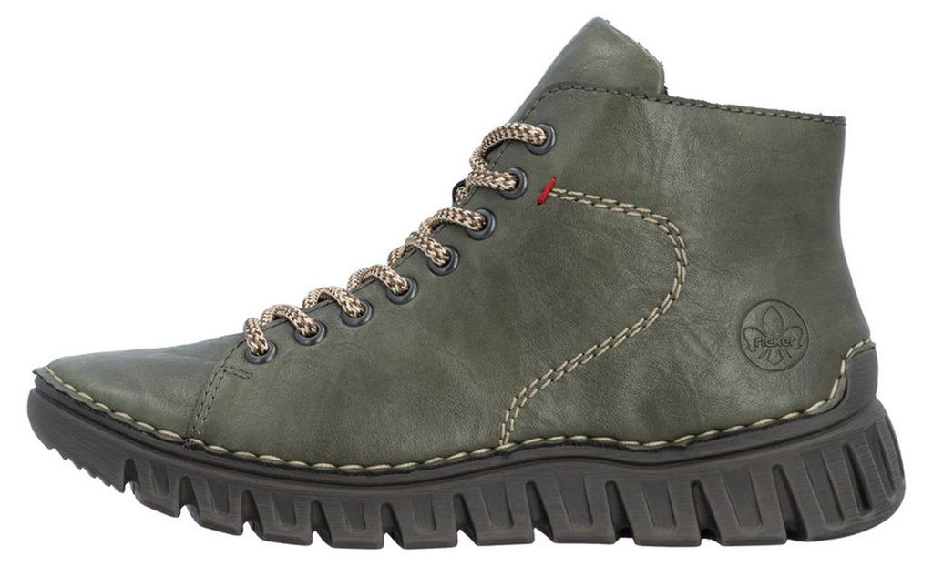Rieker Damen Stiefelette Profilsohle Ziernaht unifarben Produktbild 