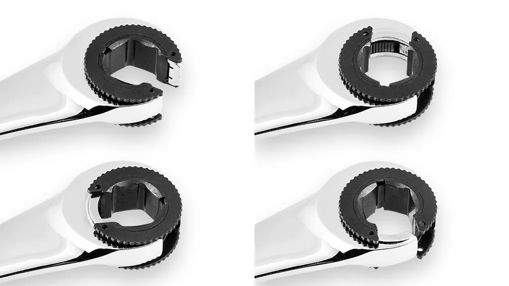 NEO TOOLS chiave ad anello a cricchetto | Chiave a cricchetto combinata con cricchetto in acciaio al cromo vanadio - Chiave a cricchetto combinata misura 19 mm - 7