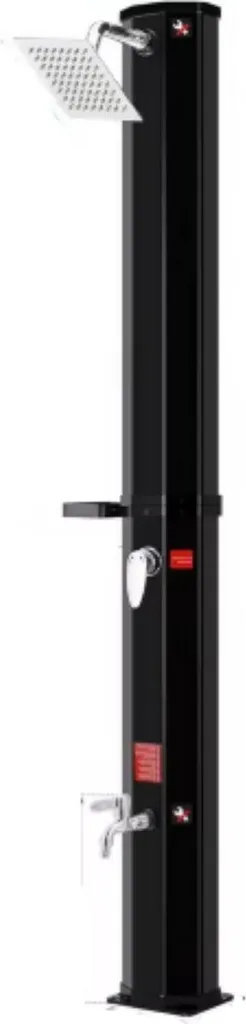 Douche de piscine solaire 40L GARTIO - Chauffage écologique avec rinçage pied