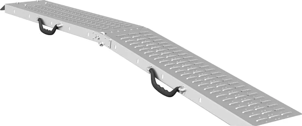 vidaXL Rampa di carico argento 185 x 22,5 x 4,5 cm Acciaio zincato