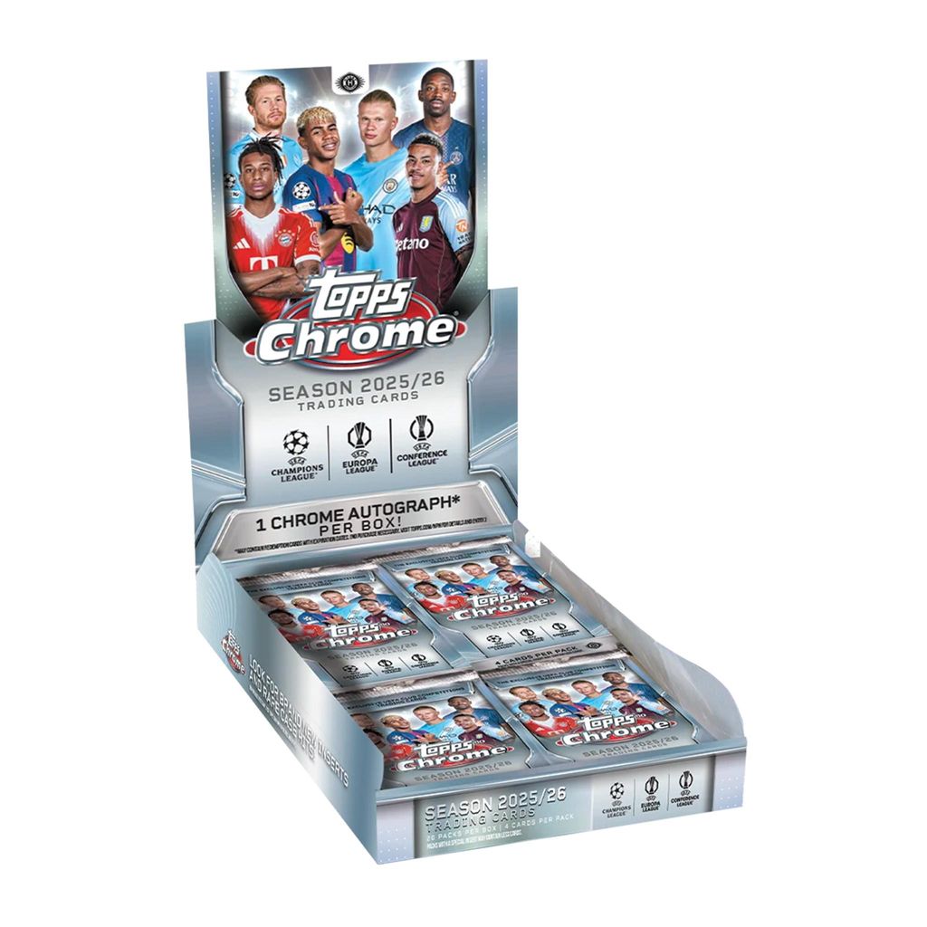 2025/26 Topps Chrome UEFA Club Competitions Hobby Box Produktbild 