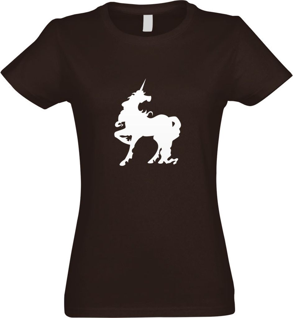 Kiwistar - T-Shirt tailliert - Damen - Chocolate - Einhorn - mit Motiv Bedruckt - Funshirt Design - Sport - Freizeit - Damen - XL