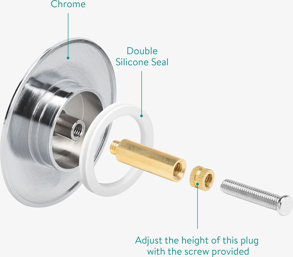 Navaris Universal Stöpsel für Abfluss mit Dichtungsring - Produktbild 2