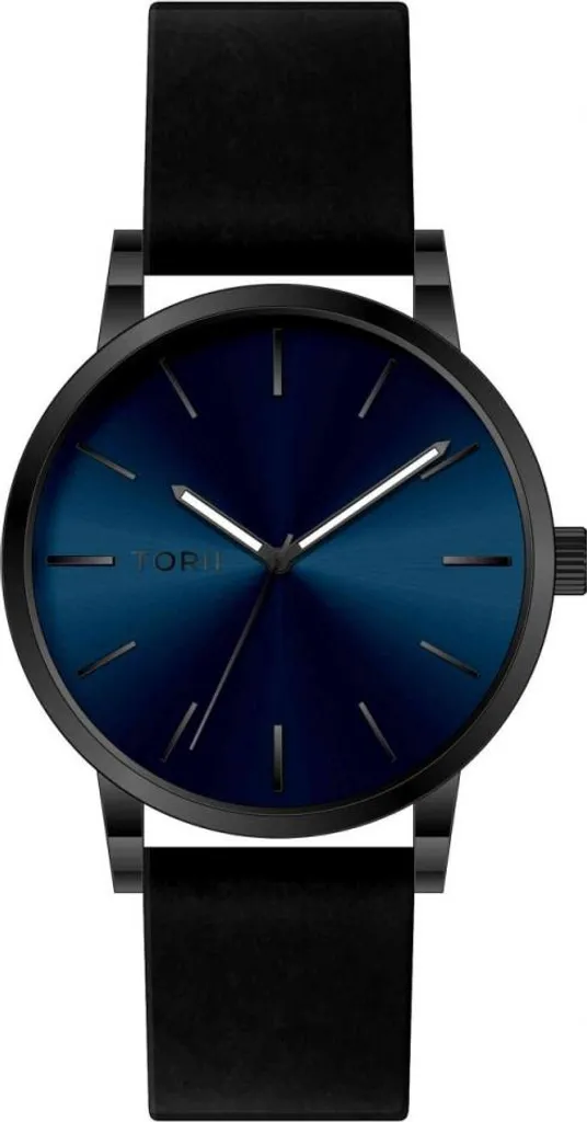 Montre homme lisible et élégante TORII B41BL.NB bleue : finis les oublis