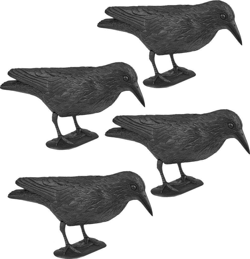 4 x Vogelschreck Krähe sitzend Produktbild 